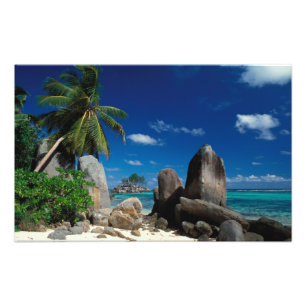 Seychellen, Mahe-Insel, Anse Royale Strand. Fotodruck
