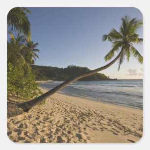 Seychellen, Mahe-Insel, Anse Takamaka Strand, Quadratischer Aufkleber