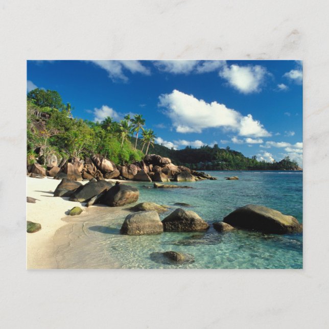 Seychellen, Mahe Island, Anse Royale Beach. 3 Postkarte (Vorderseite)