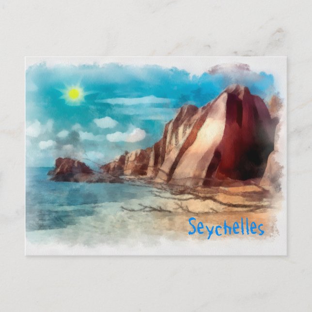 Seychellen Postkarte (Vorderseite)
