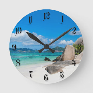 Seychellen Runde Wanduhr