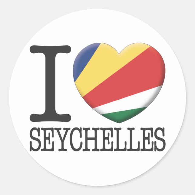 Seychellen Runder Aufkleber (Vorderseite)