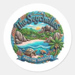 SEYCHELLEN RUNDER AUFKLEBER