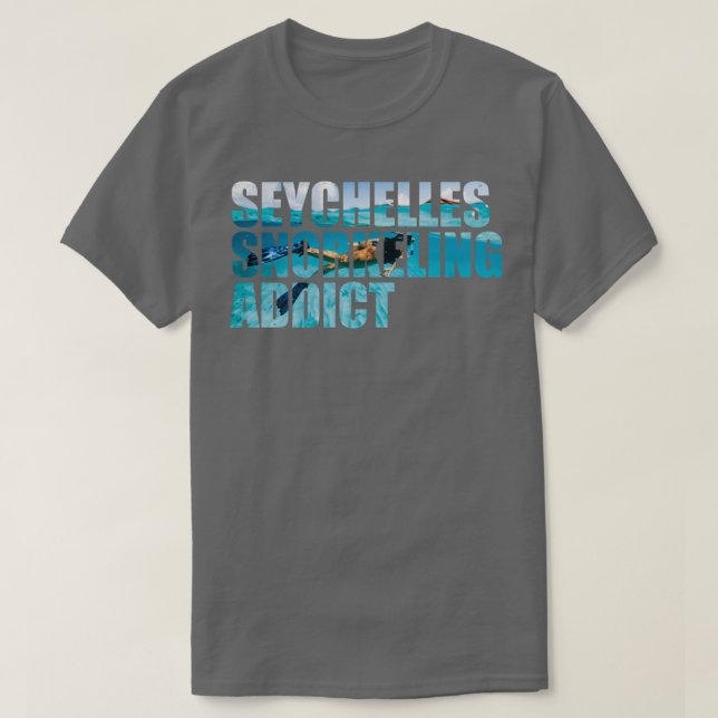 Seychellen Schnorcheln Foto Frau T-Shirt (Design vorne)