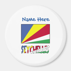 Seychellen Seychellois Flaggen Blaue Personalisier Magnet