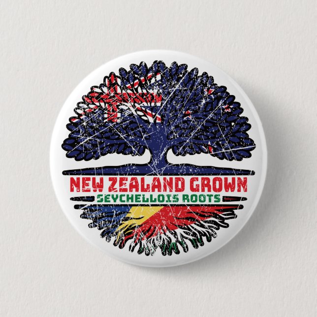 Seychellen Seychellois Neuseeländer Neuseeland Button (Vorderseite)