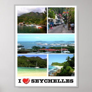 Seychellen - Victoria - I Liebe - Poster