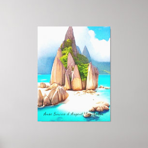 Seychelles Beach Art Ocean Lover Leinwanddruck