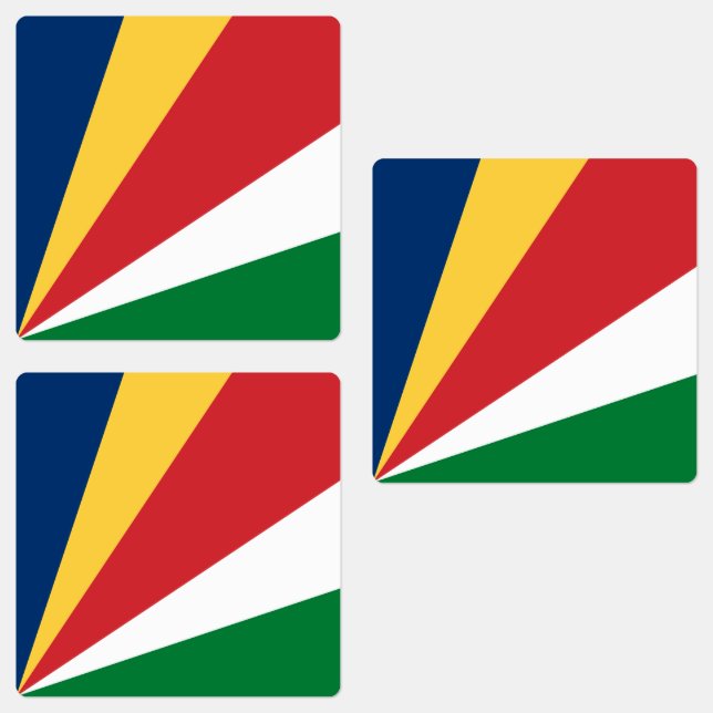 Seychelles Flag Etiketten (Gruppe)