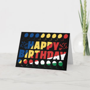 Seychelles Flag Patriotic Birthday Karte