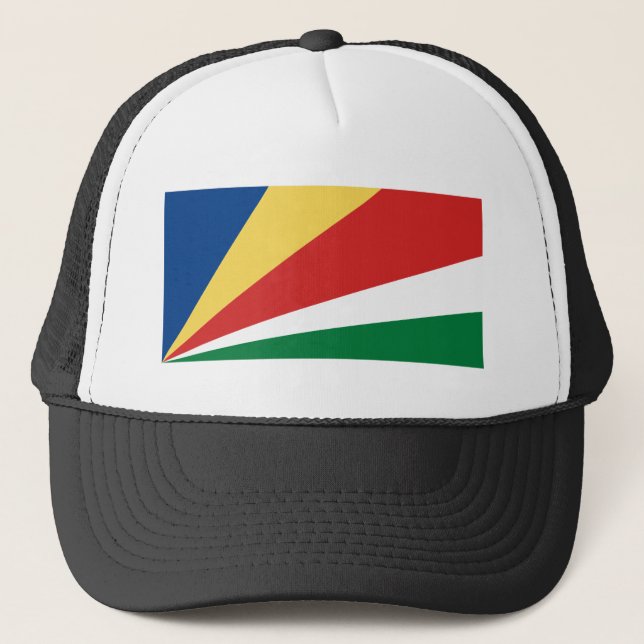 Seychelles Flag Truckerkappe (Vorderseite)