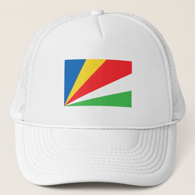 Seychelles Flag Truckerkappe (Vorderseite)