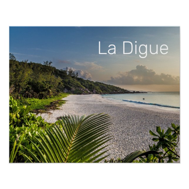 Seychelles La Digue Sunset Beach Holiday Souvenir Poster (Vorderseite)