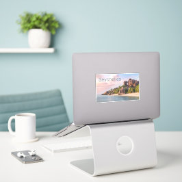 Seychelles La Digue Vintag Sunset Holiday Geschenk Aufkleber