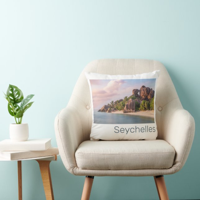 Seychelles La Digue Vintag Sunset Holiday Geschenk Kissen (Stuhl )
