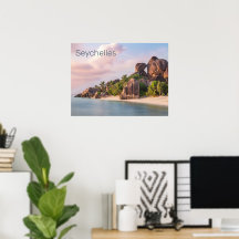 Seychelles La Digue Vintag Sunset Holiday Geschenk
