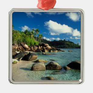 Seychelles, Mahe-Insel, Anse Royale Beach. 3 Ornament Aus Metall