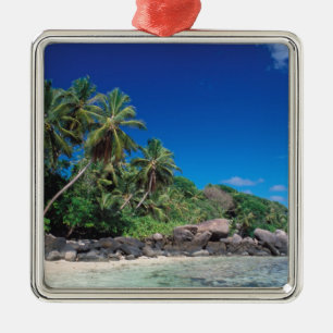 Seychelles, Mahe-Insel, Anse Royale Strand. 2 Silbernes Ornament