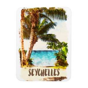 Seychelles Tropical Island Landschaft Magnet
