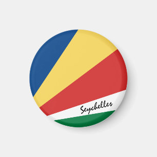 Seychellische Flagge & Afrikaner - Reise-/Sportfan Magnet