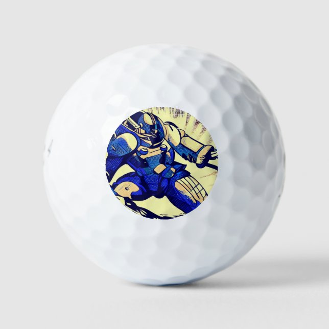 SF Anime Hero - Holzschnitt (4) Golfball (Vorderseite)