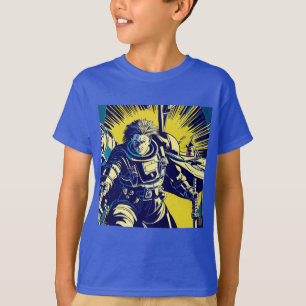 SF - Anime Hero Woodcut 1 T-Shirt