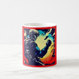 SF - Anime Hero Woodcut 2 Kaffeetasse
