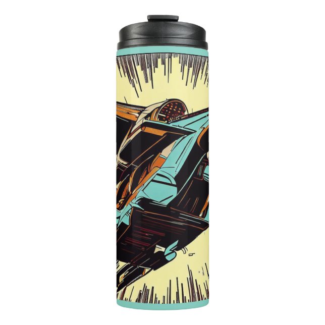 SF - Anime Starfighter Woodcut 3 Thermosbecher (Vorderseite)