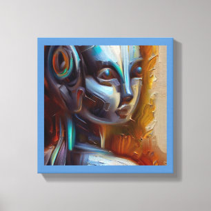 SF - Artificial Intelligence Held 3 Leinwanddruck