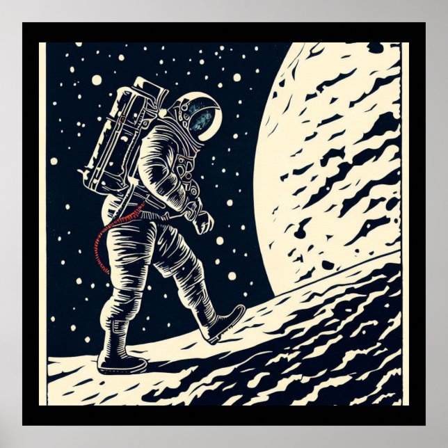 SF - Astronaut auf dem Waldrand 1 Poster (Vorne)