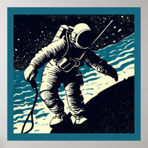 SF - Astronaut auf dem Waldrand 2 Poster