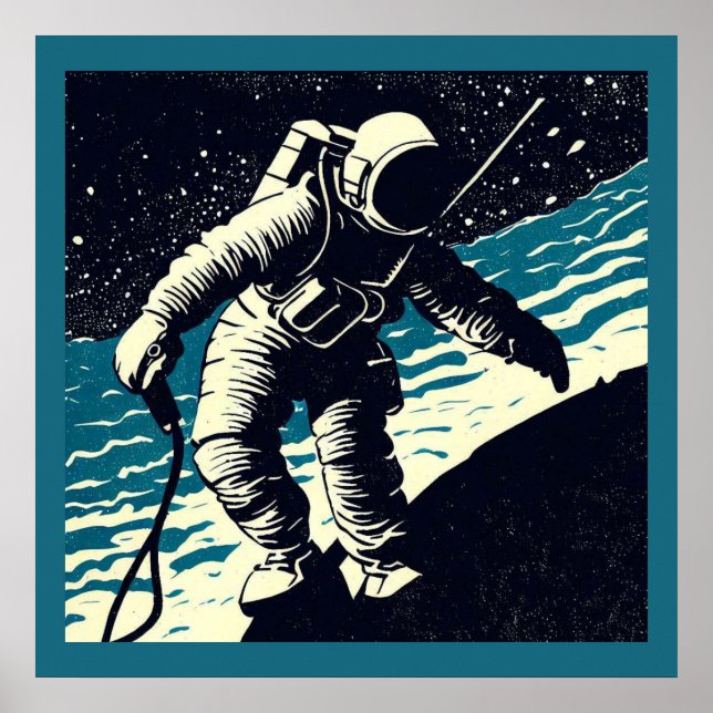 SF - Astronaut auf dem Waldrand 2 Poster (Vorne)