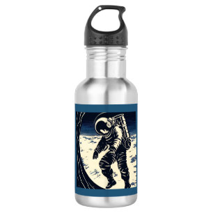 SF - Astronaut auf dem Waldrand 3 Edelstahlflasche