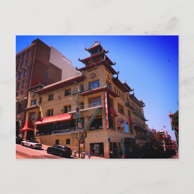 SF Chinatown Trade Mark Gebäude Postcard Postkarte (Vorderseite)