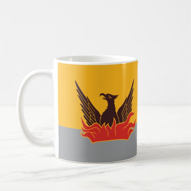 SF Fog & Gold Flag Coffee Tasse - Gold Top (Links)