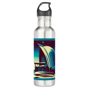 SF Futuristische Kirche 1 Edelstahlflasche