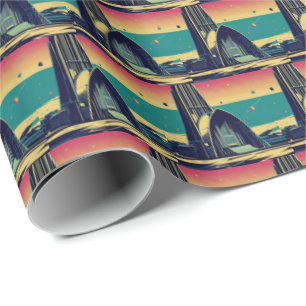 SF Futuristische Kirche 3 Geschenkpapier