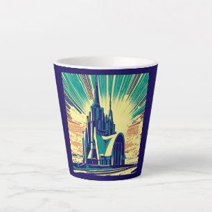 SF Futuristische Kirche 3 Milchtasse