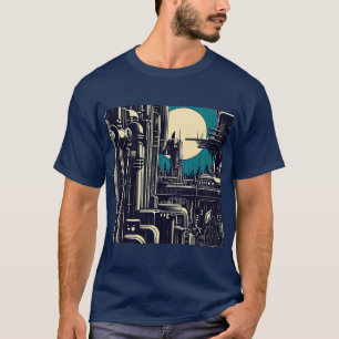 SF Futuristischer Stadtwaldschnitt 2 T-Shirt
