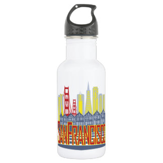 SF goldene Skyline Edelstahlflasche