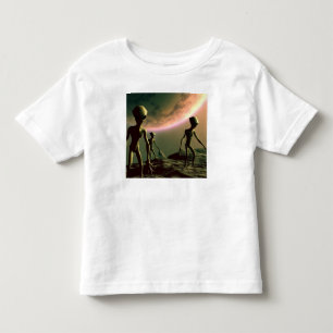 SF Grau Außerirdischen 2 Kleinkind T-shirt
