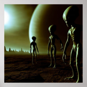 SF Graue Außerirdischen 1 Poster