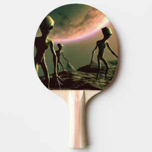 SF Graue Außerirdischen auf Alien Planet (2) Tischtennis Schläger
