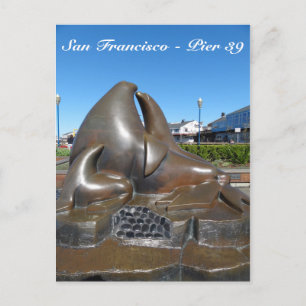SF Guardians of the Gate Sculpture Postcard Postkarte