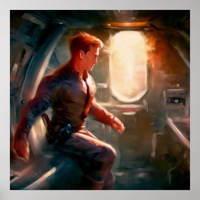 SF Hero Abard Spaceship 1 Poster (Vorne)