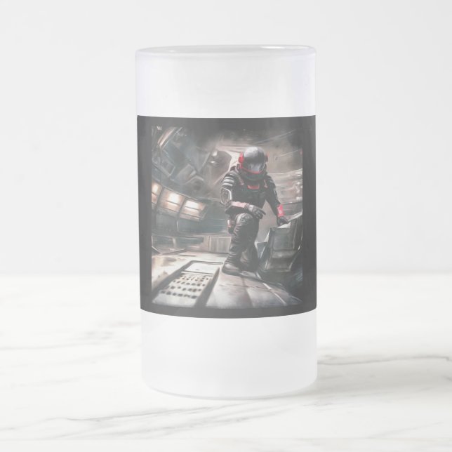 SF Hero Abard Spaceship 3 Mattglas Bierglas (Mittel)