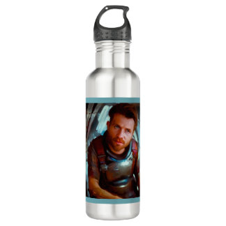 SF Hero Abard Spaceship 4 Edelstahlflasche