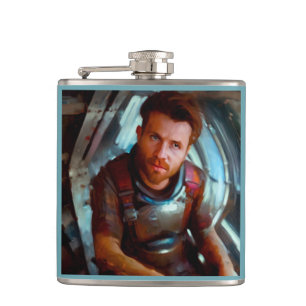 SF Hero Abard Spaceship 4 Flachmann
