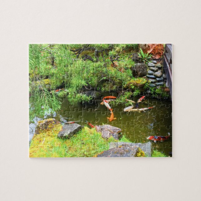 SF Japanese Tea Garden Koi Pond #1 Jigsaw Puzzle (Horizontal)