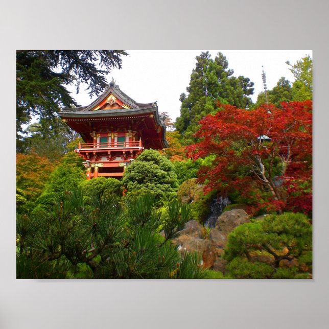 SF Japanese Tee Garden Temple Gate #3 Poster (Vorne)